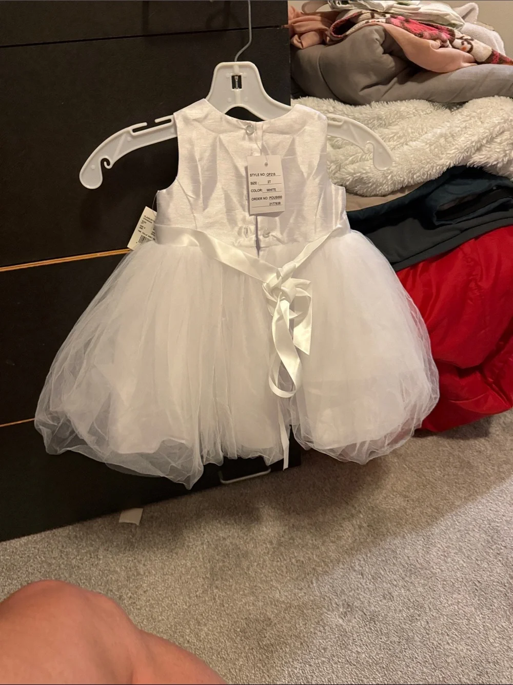 David's Bridal White Tulle Party Dress for Kids - Picture 6 of 6